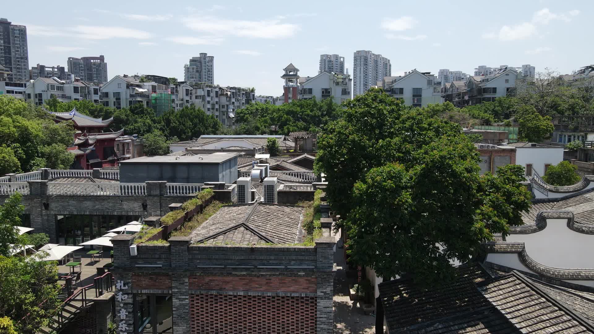福建福州历史文化古建筑航拍视频的预览图