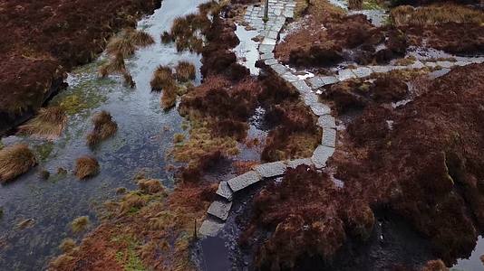 湿地滩涂泥泞沼泽航拍1视频的预览图