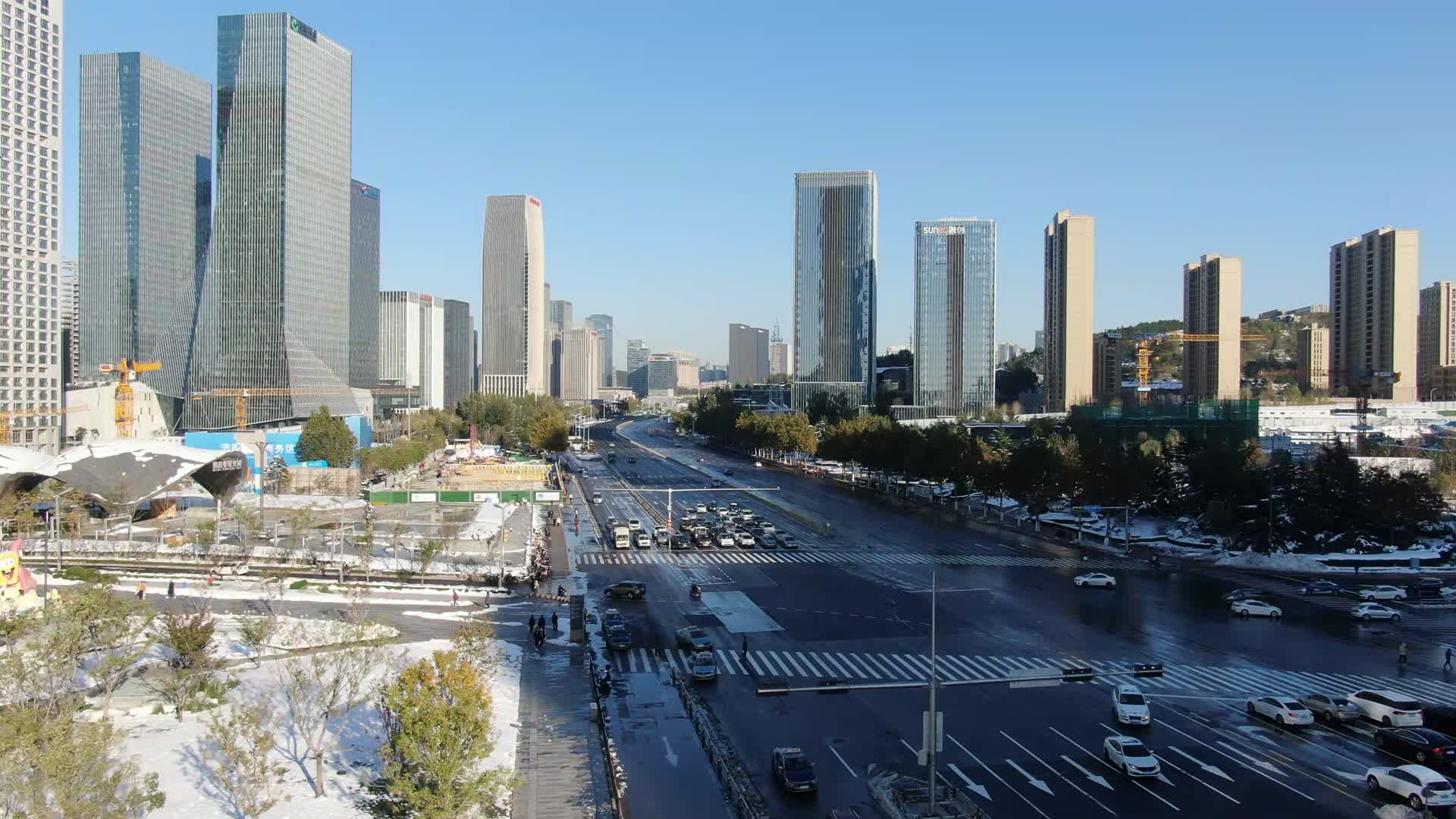 贵阳城市建设高楼航拍视频的预览图