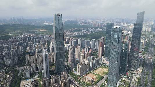 南宁商务区高楼建筑航拍视频的预览图