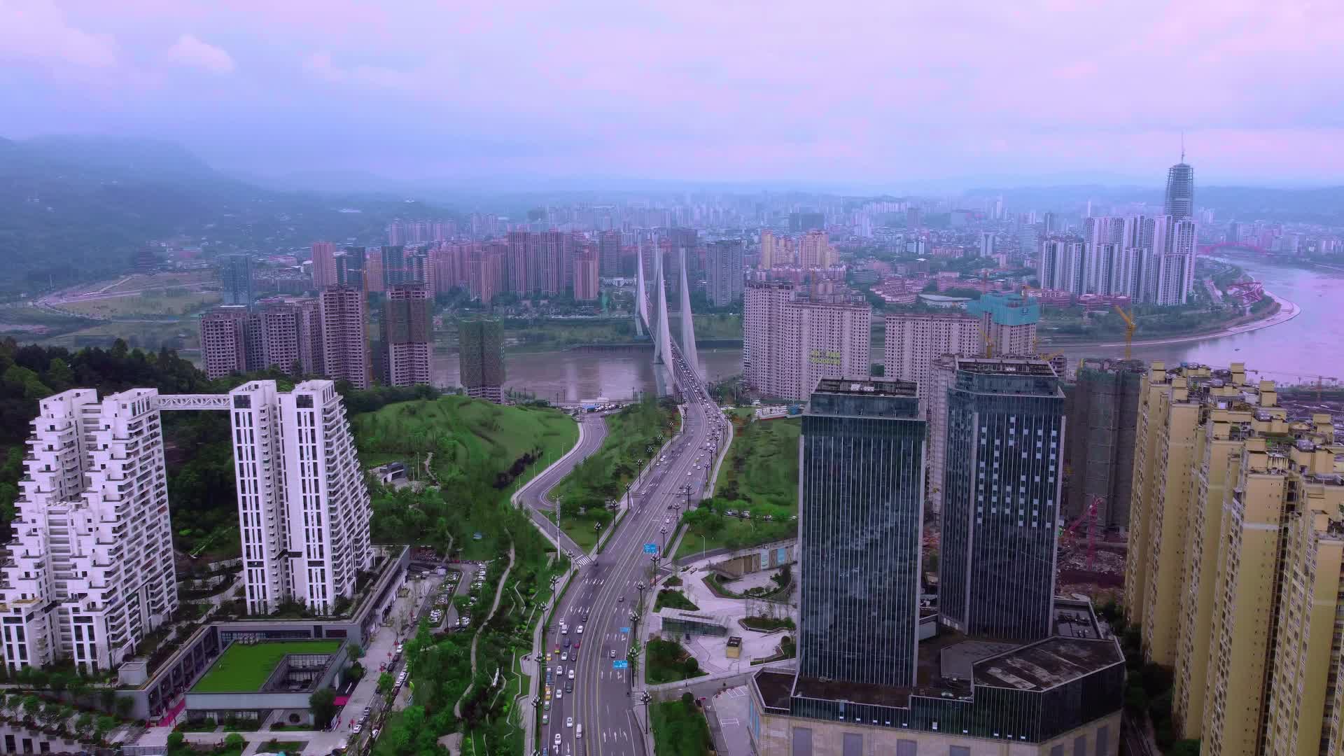 航拍长江大桥视频的预览图