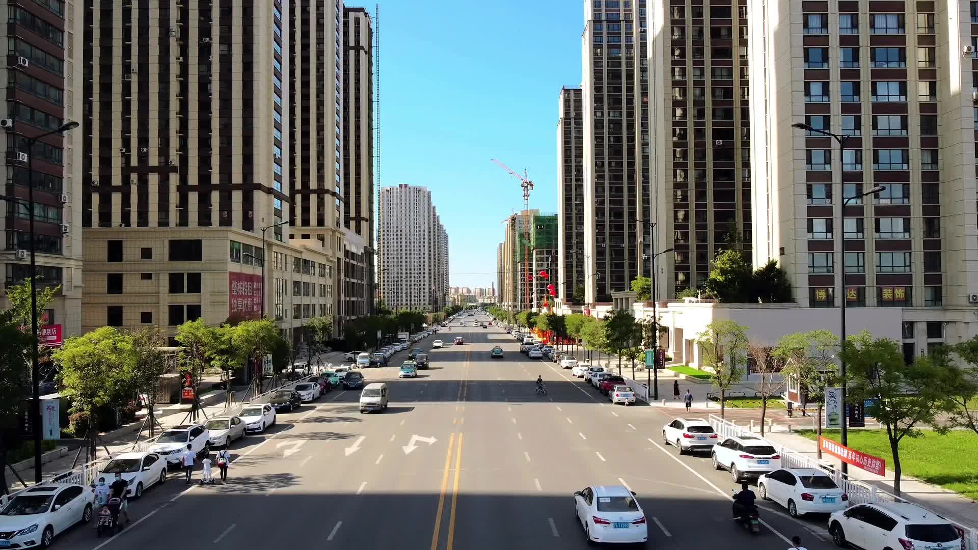阳光下的城市街路视频的预览图