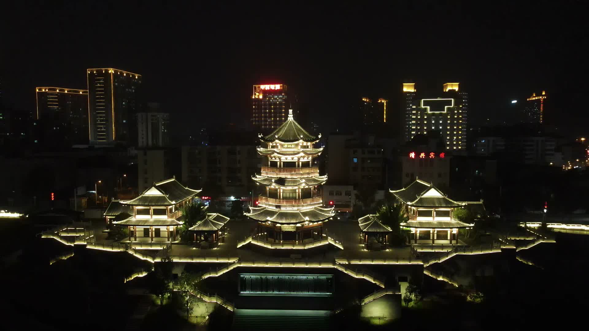 广东佛山城市风光航拍视频的预览图