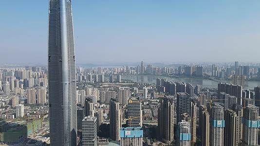 武汉城市建设高楼大厦航拍视频的预览图