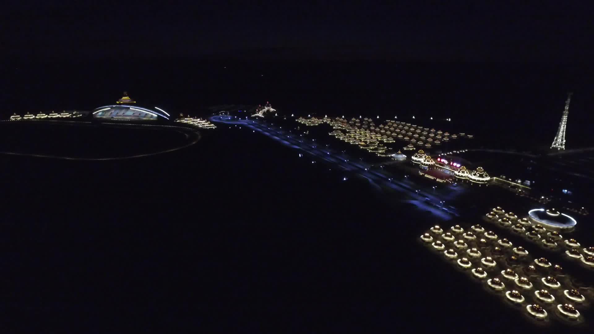 内蒙古乌兰察布四子王旗草原夜景视频的预览图