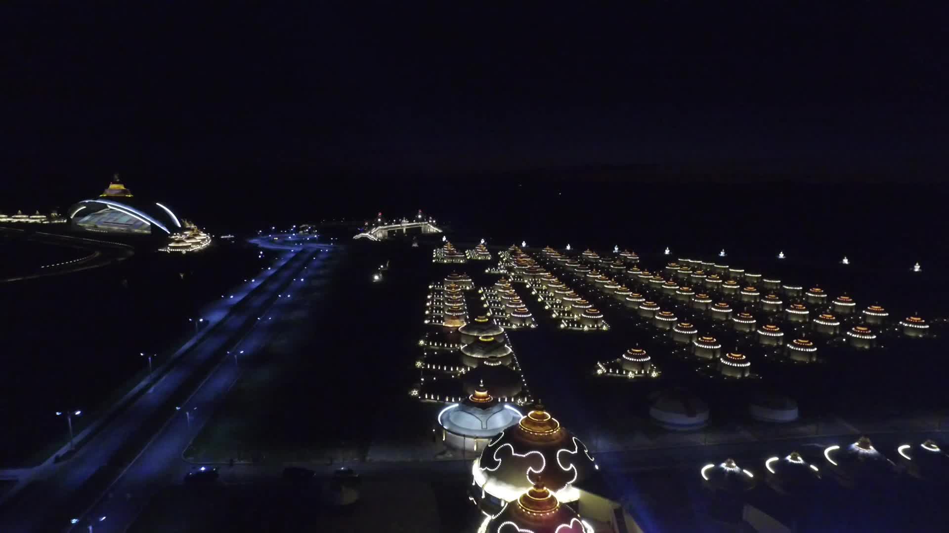 内蒙古乌兰察布四子王旗草原夜景视频的预览图