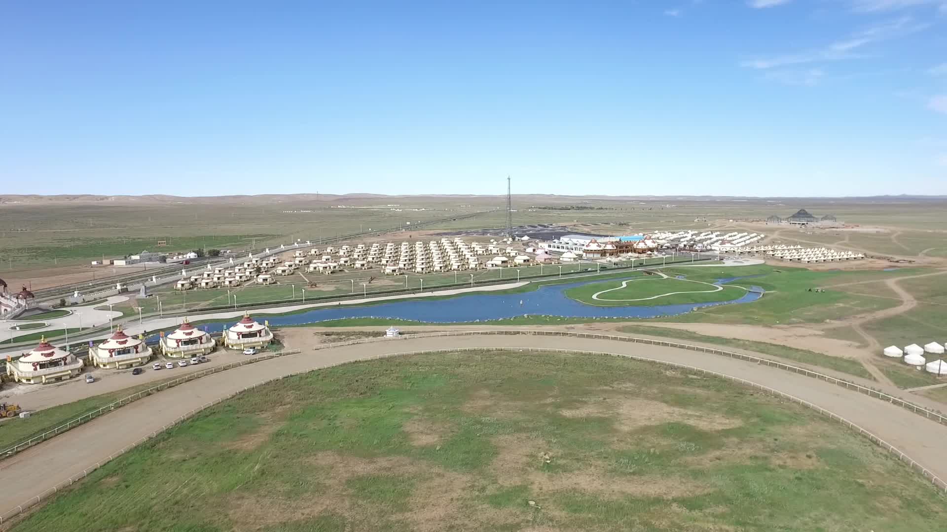 内蒙古乌兰察布四子王旗草原航拍视频的预览图