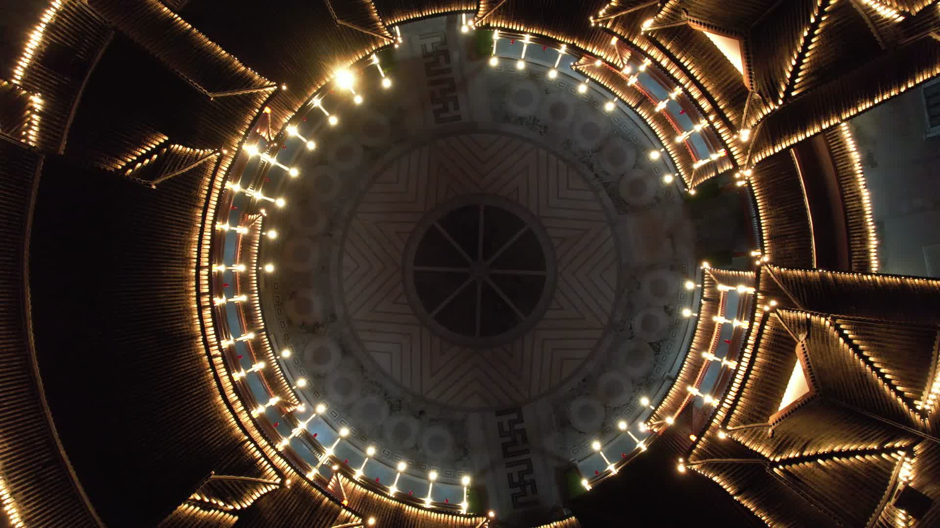 4A景区广西崇左太平古城夜景航拍视频的预览图