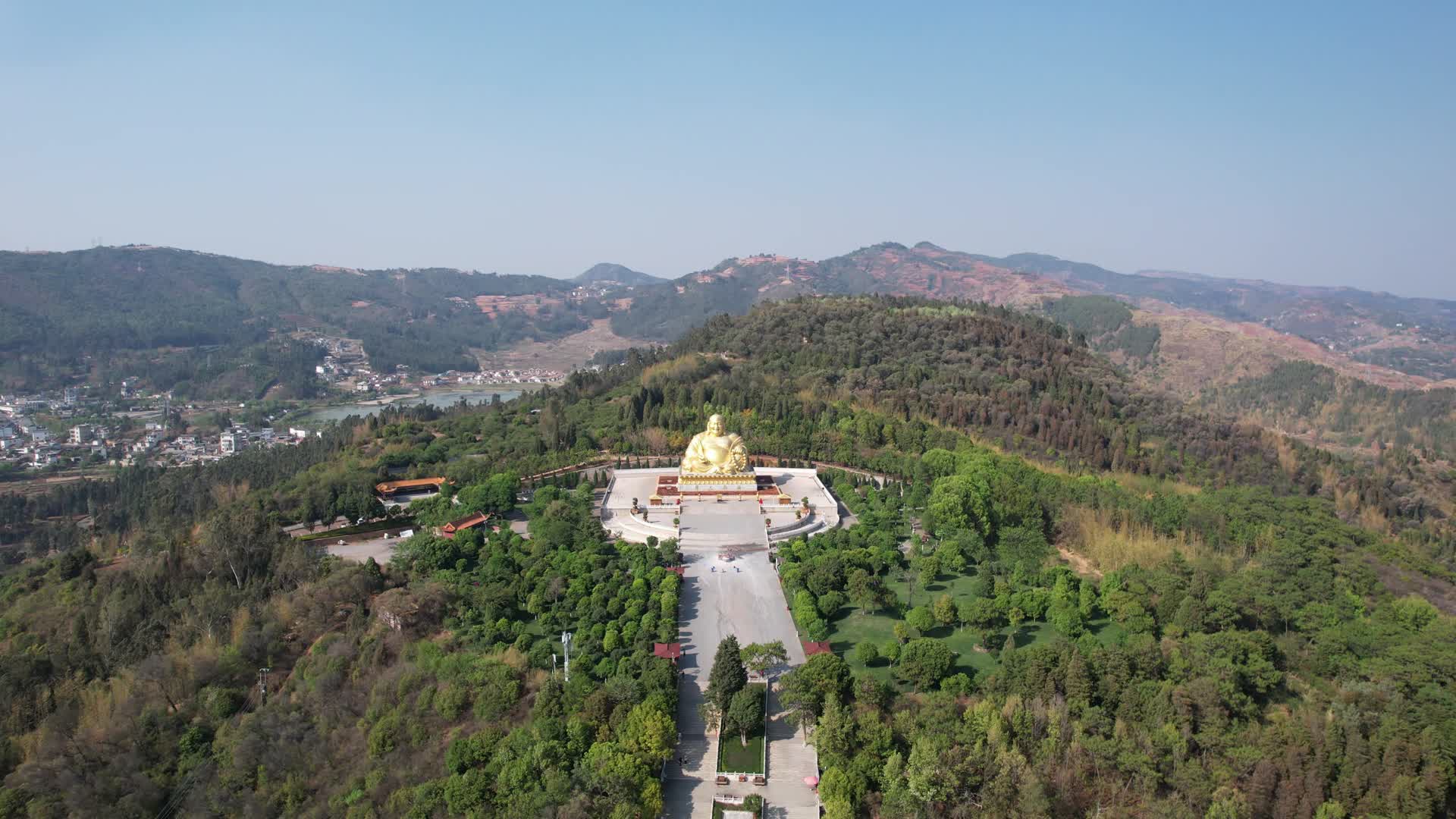 云南弥勒锦屏山4A景区航拍视频的预览图