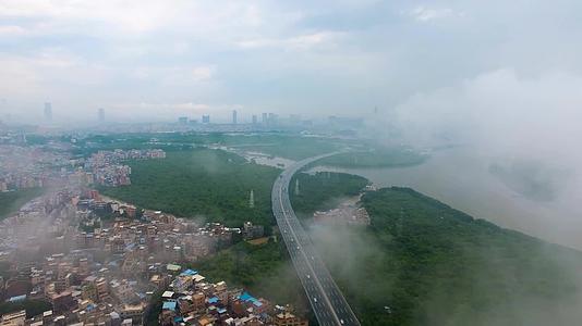 广州城市宣传美景城市大桥建筑视频的预览图