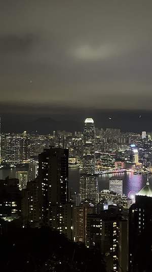 香港太平山顶夜景实拍视频的预览图