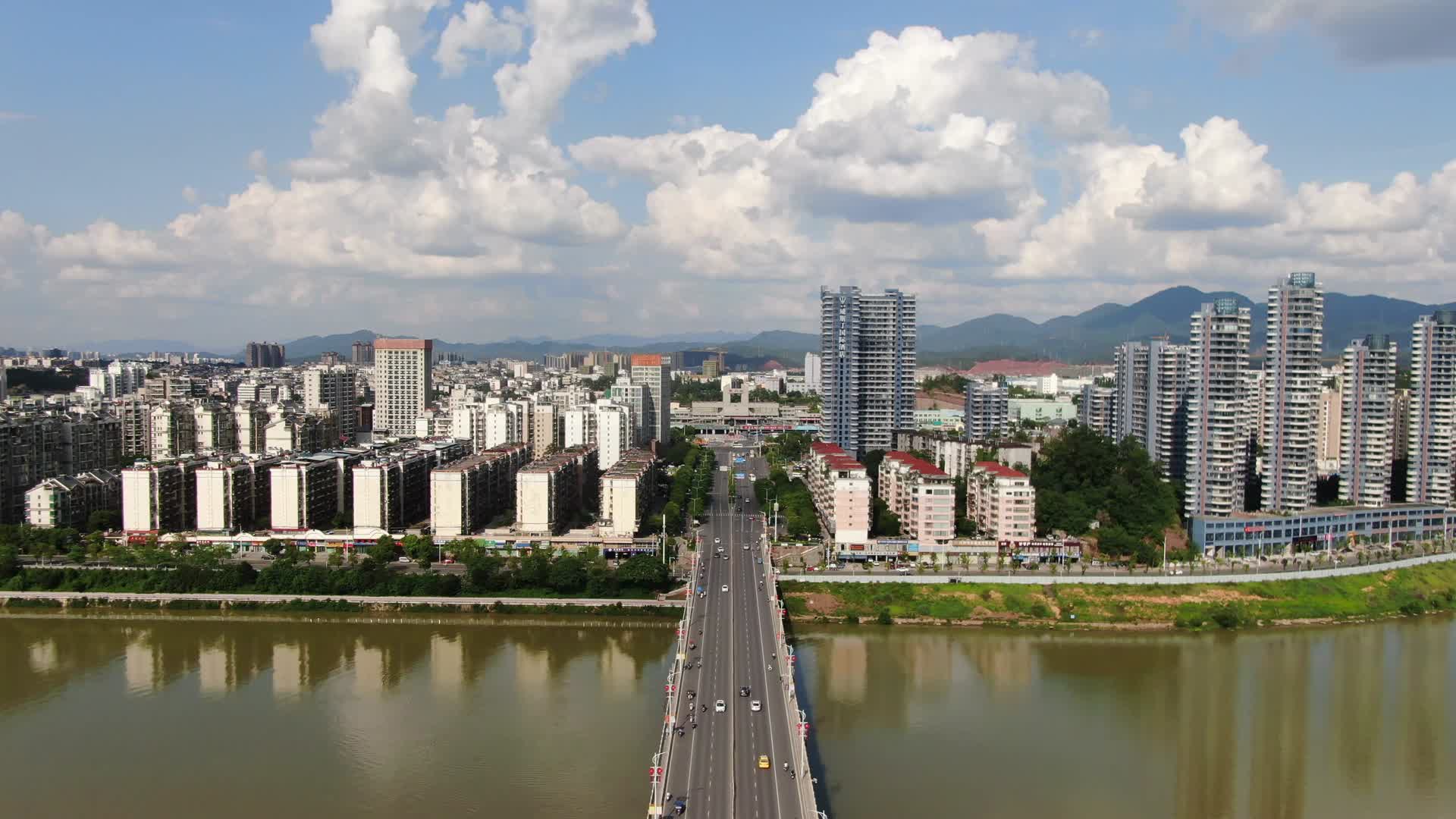江西赣州城市风光旅游景区航拍视频的预览图