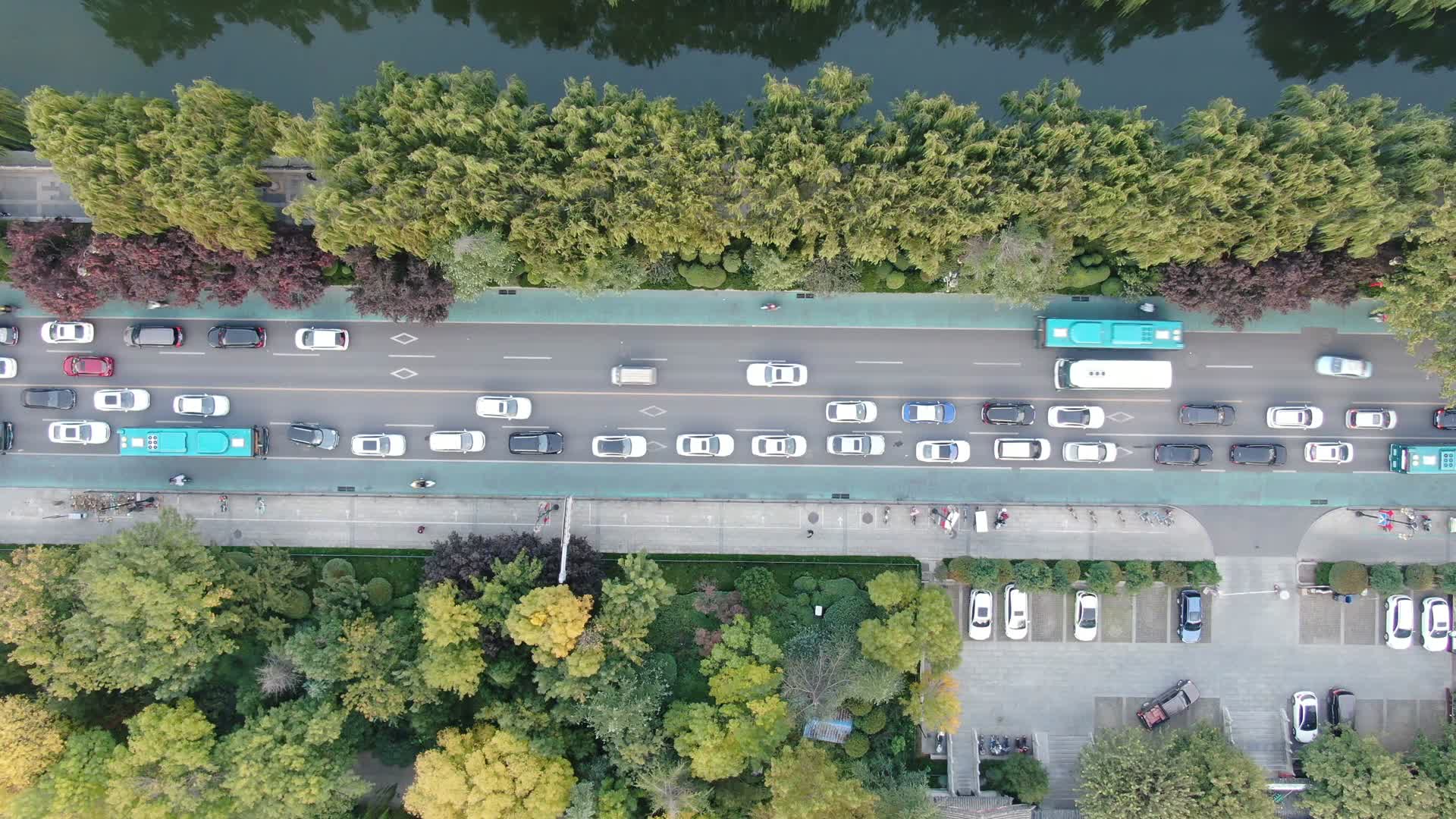 济南城市风光交通航拍视频的预览图