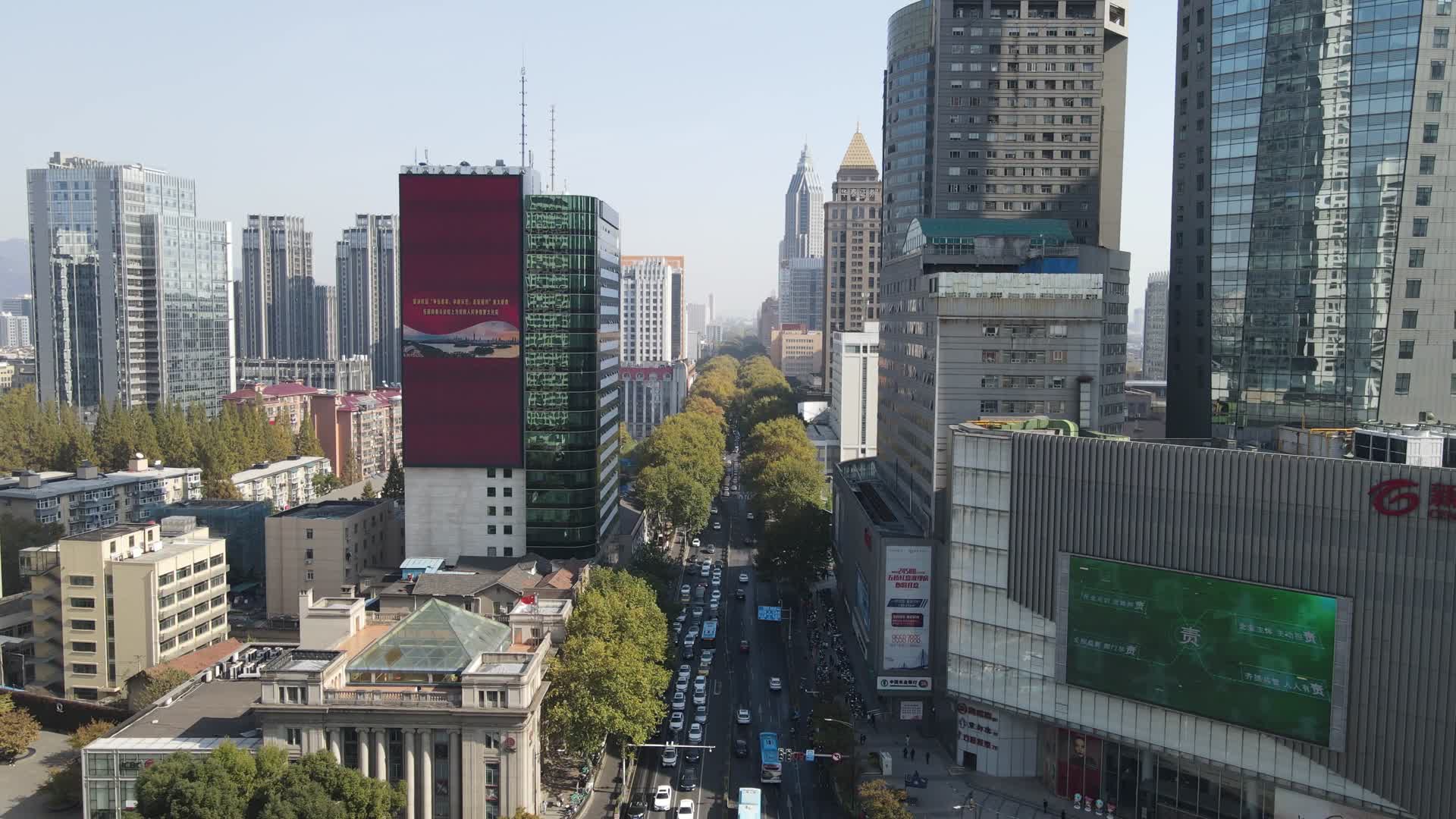 航拍南京城市建设视频的预览图