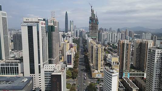航拍深圳城市风光视频的预览图