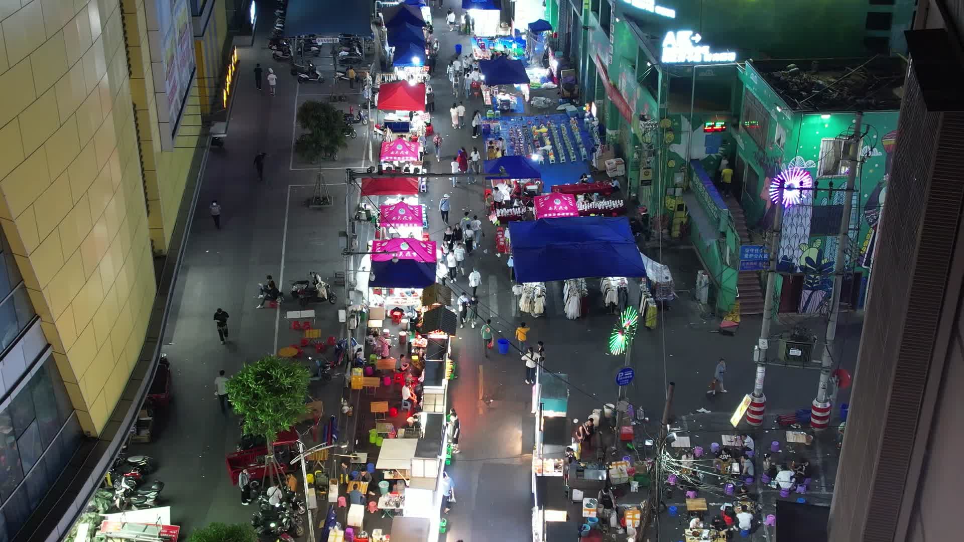 广西柳州夜景灯光航拍视频的预览图