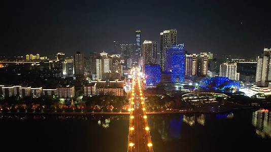 广西柳州夜景灯光航拍视频的预览图