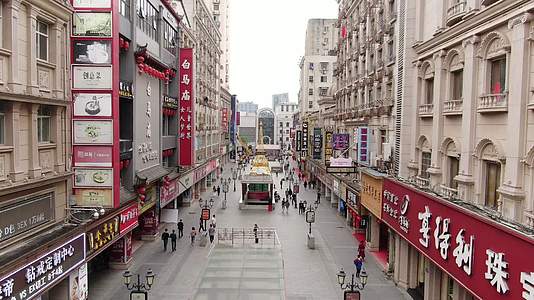 江西南昌胜利路步行街航拍视频的预览图