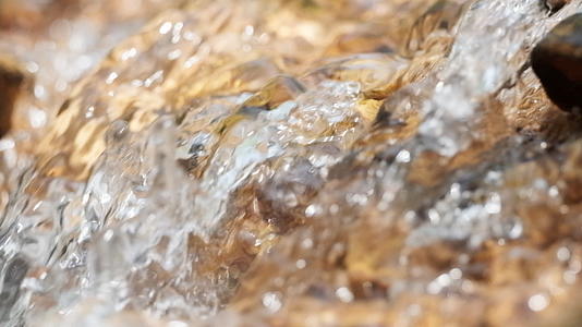 山泉水瀑布小溪4K实拍空镜头视频的预览图