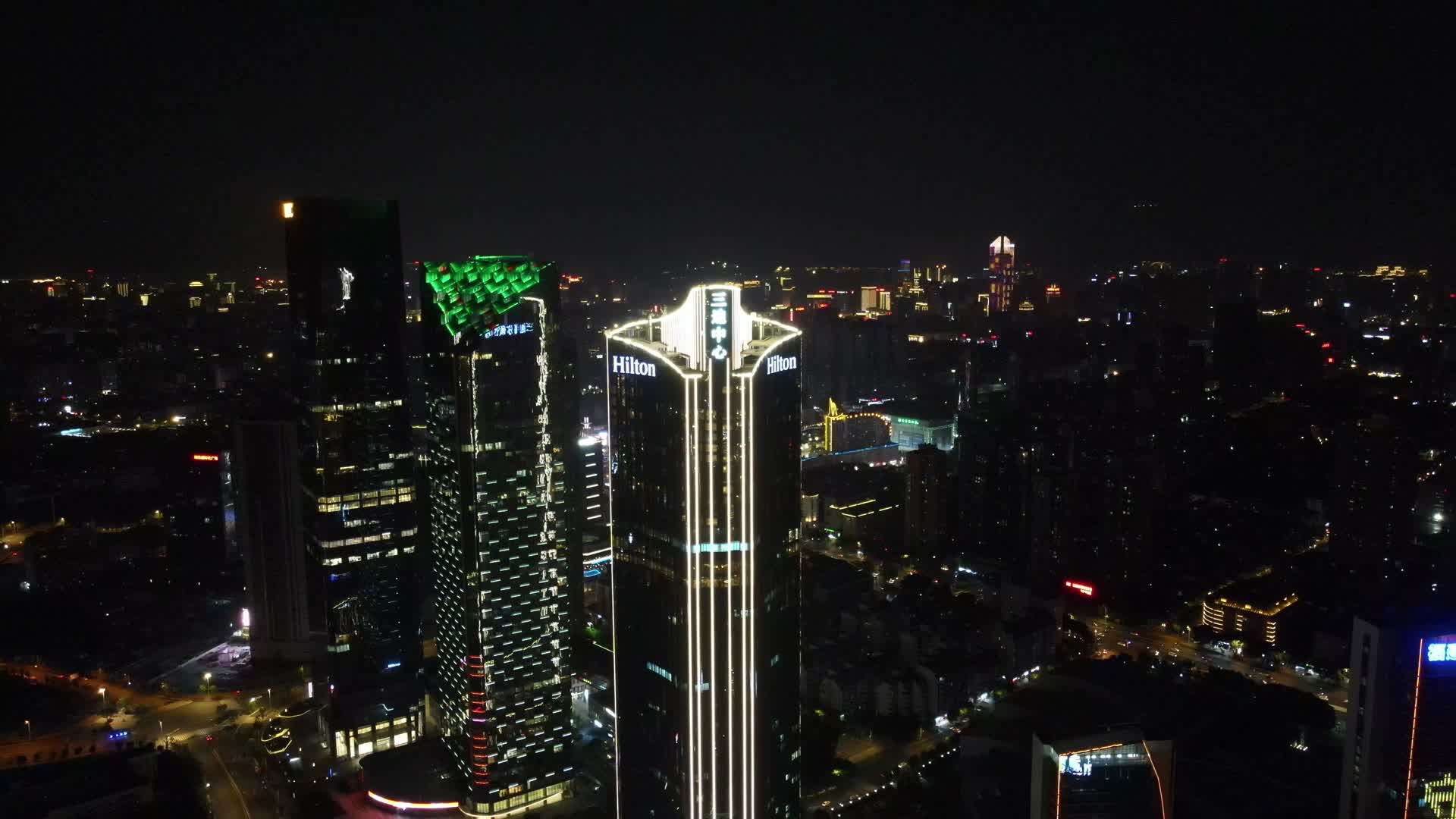 福建福州城市夜景灯光航拍视频的预览图