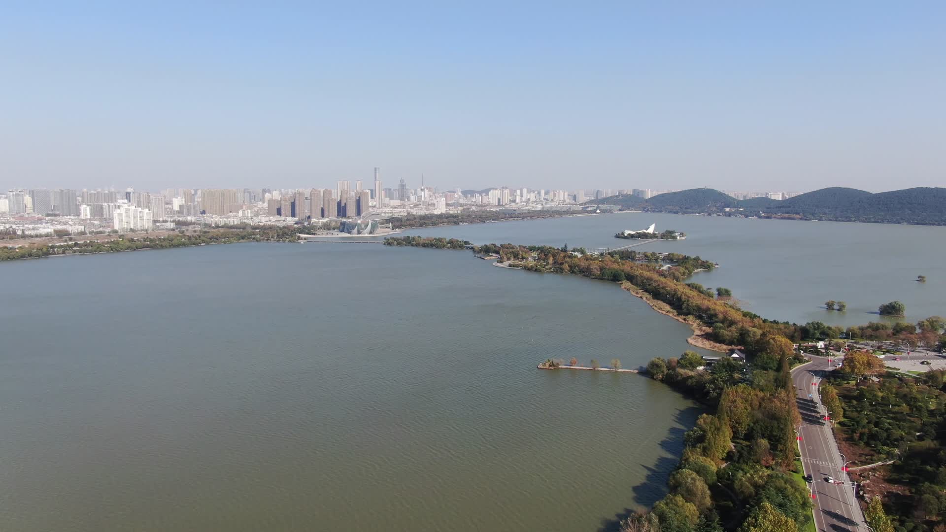 江苏徐州云龙湖5A景区航拍视频的预览图