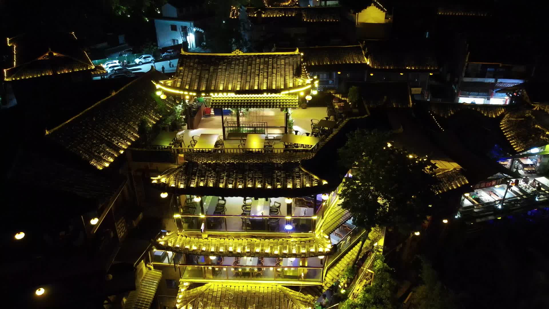 湘西芙蓉镇夜景视频的预览图