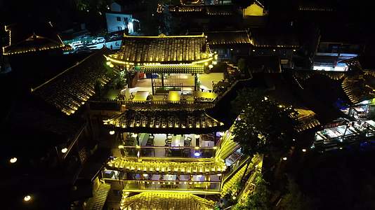 湘西芙蓉镇夜景视频的预览图
