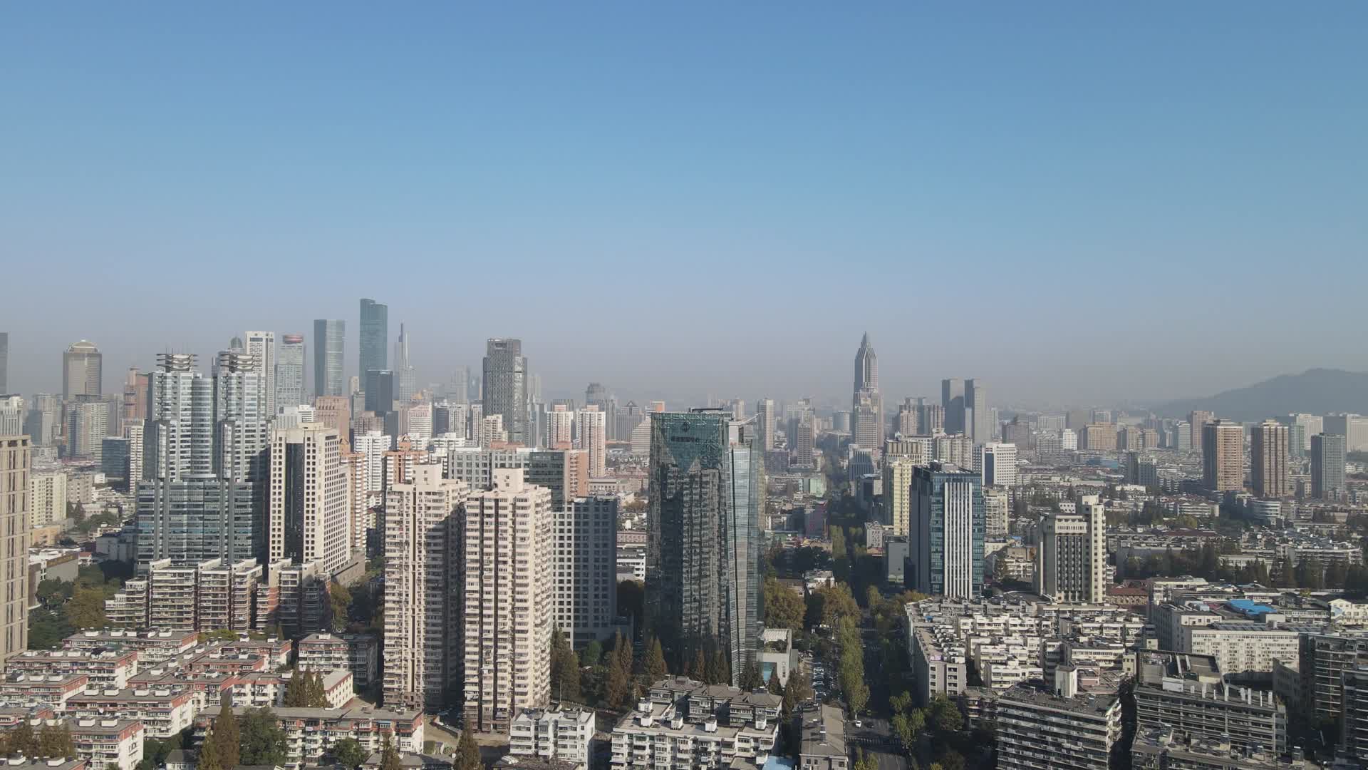 城市航拍南京高楼建筑视频的预览图