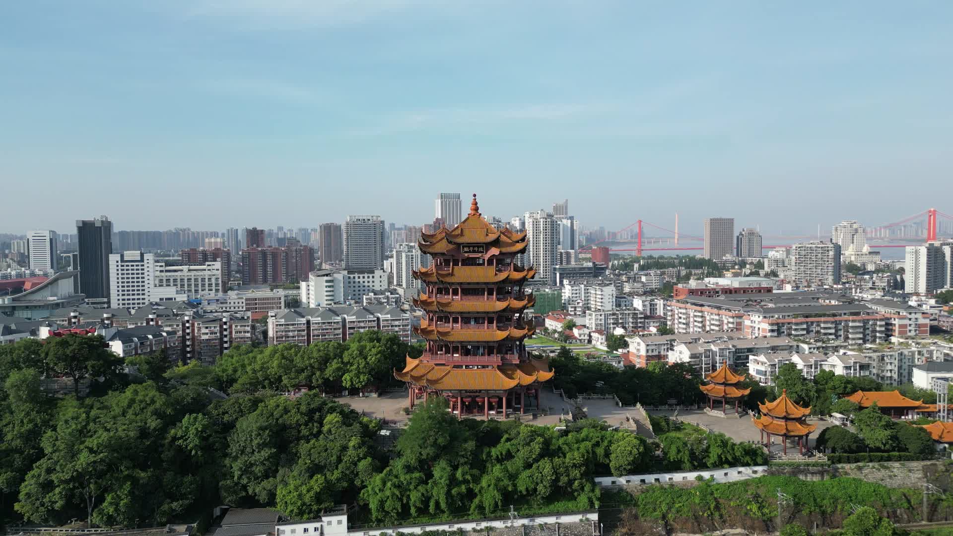 湖北武汉旅游景区航拍视频的预览图