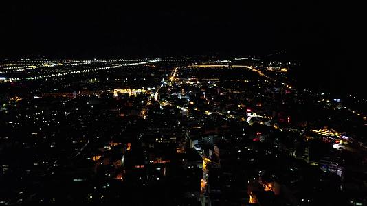 云南丽江城市夜景灯光航拍视频的预览图