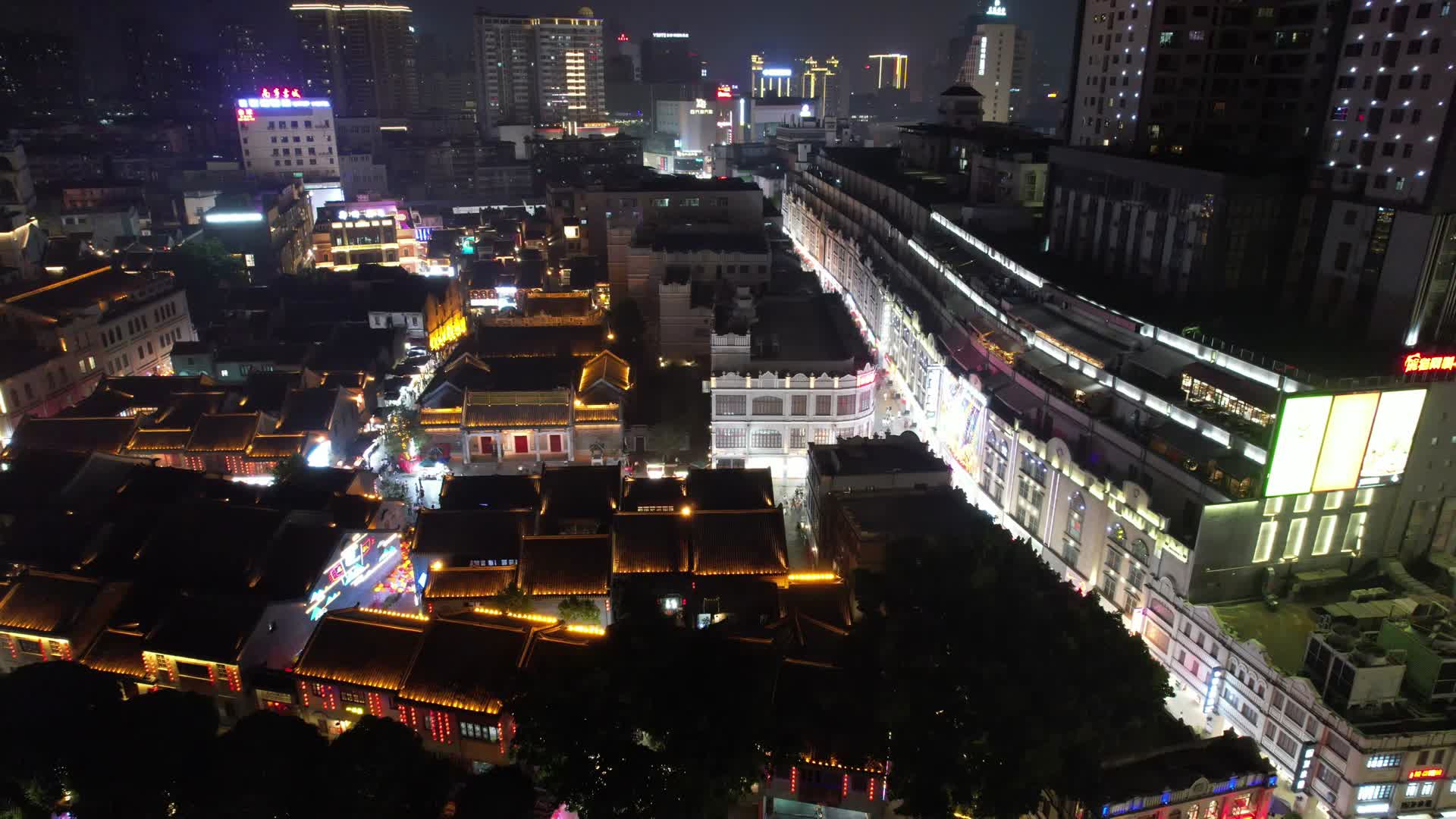 南宁城市夜景灯光航拍视频的预览图