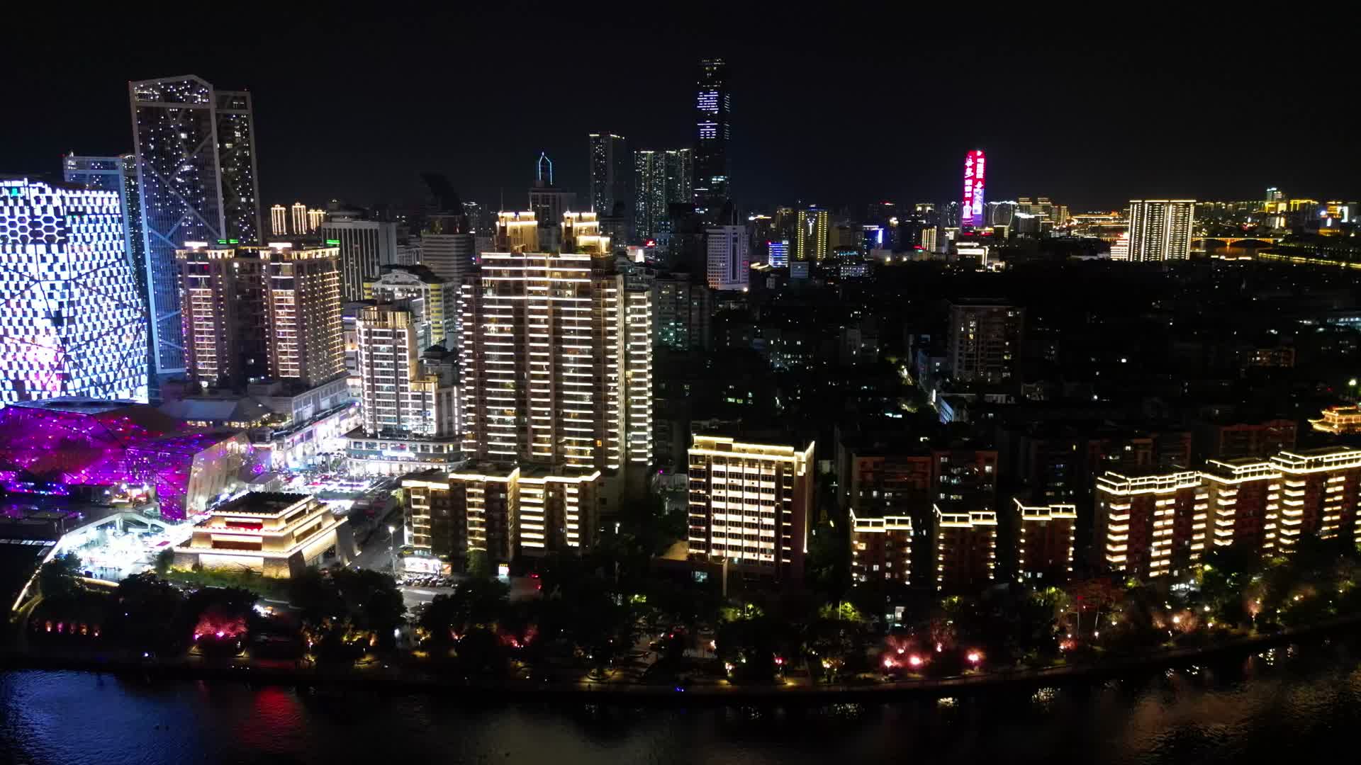 柳州夜景灯光航拍视频的预览图
