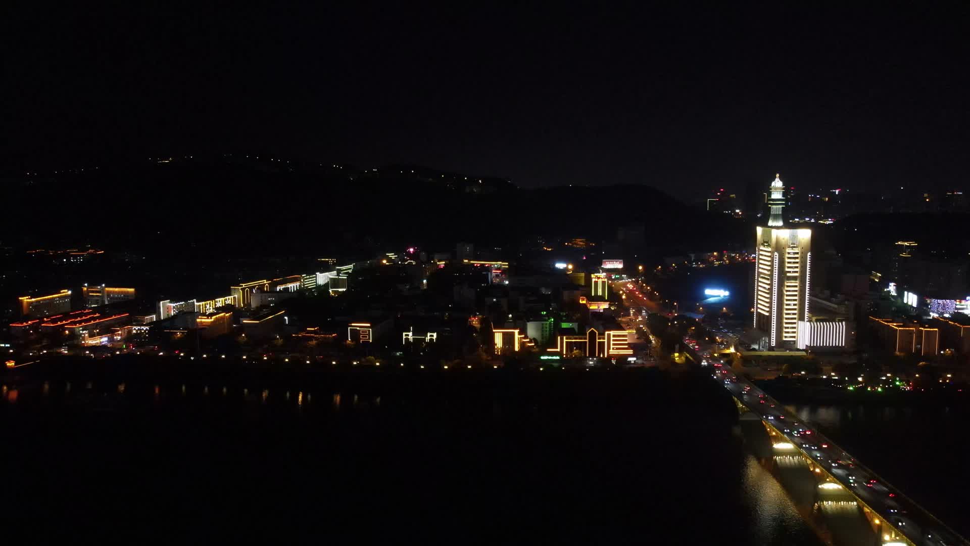 长沙夜景灯光航拍视频的预览图