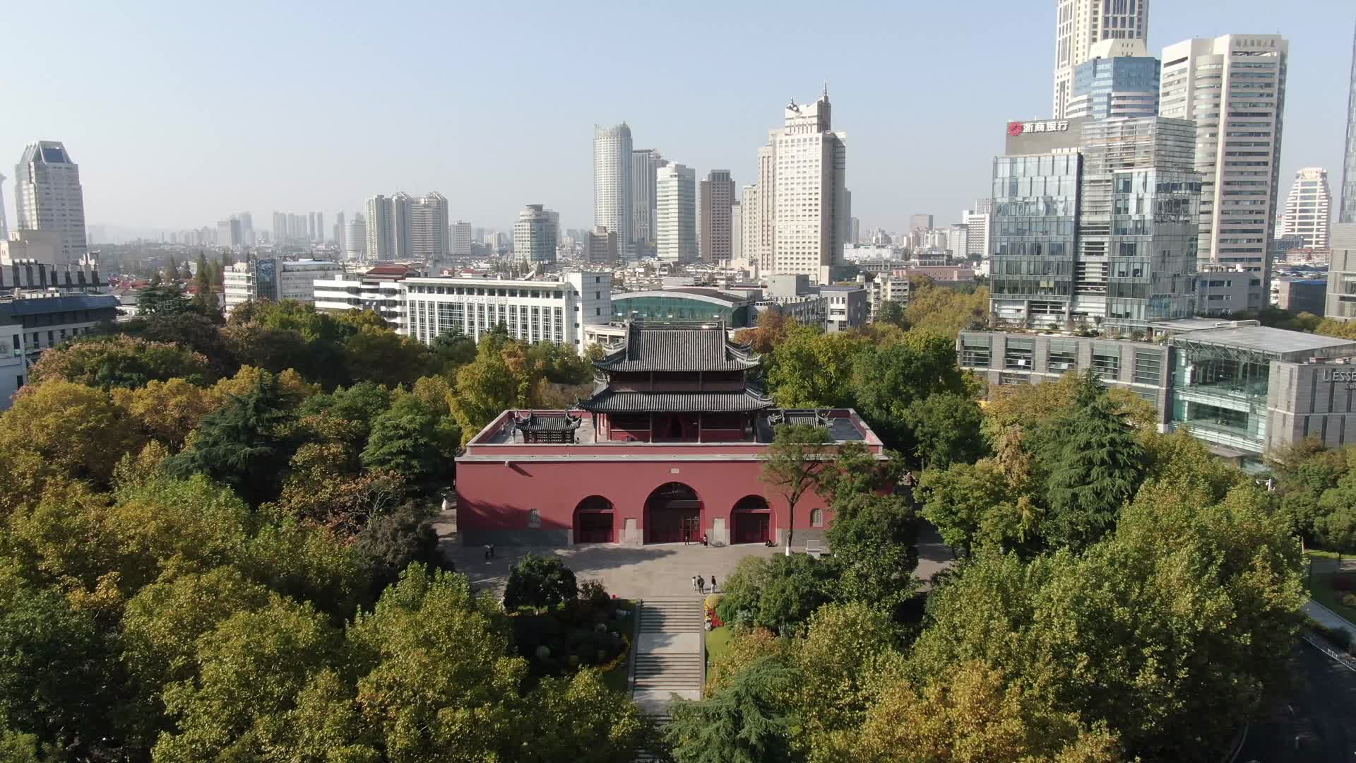 江苏南京鼓楼古建筑航拍视频的预览图