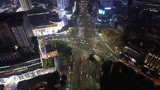 广西南宁城市夜景灯光航拍视频的预览图
