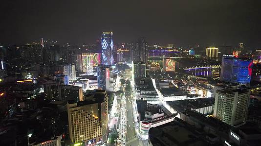 广西南宁城市夜景灯光航拍视频的预览图