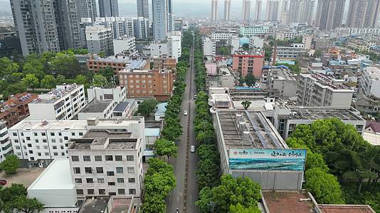 云南弥勒市城市建设航拍视频的预览图