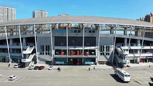 4K重庆永川体育中心永川体育馆视频的预览图