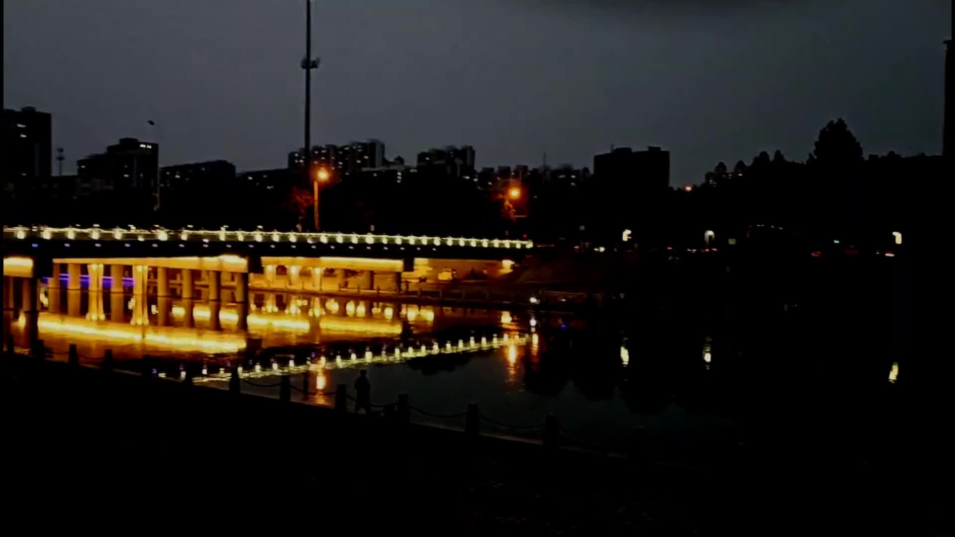 夜晚的桥视频的预览图