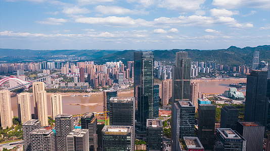 4K商务城市建筑重庆国金中心ifs玻璃视频的预览图