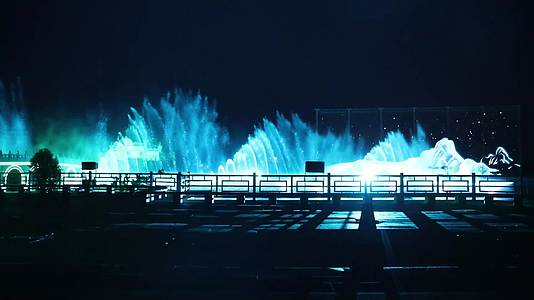 尼山皓月户外演出喷泉音乐喷泉孔子视频的预览图