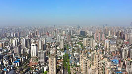 4K重庆南岸区全景城市南坪高空航拍空镜头视频的预览图
