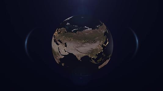 地球科技粒子数字星空背景片头片尾视频的预览图
