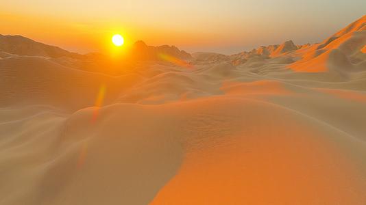 荒凉沙漠隔壁日出日落视频的预览图