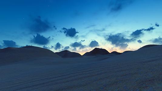早晨沙漠日出延时摄影视频的预览图