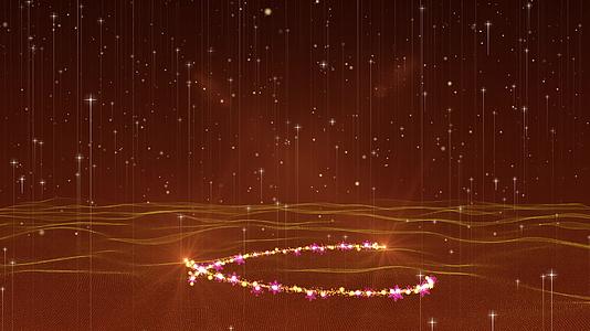 唯美金色粒子圣诞树背景视频的预览图
