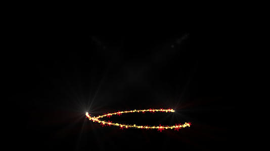 带通道唯美粒子圣诞树旋转视频的预览图