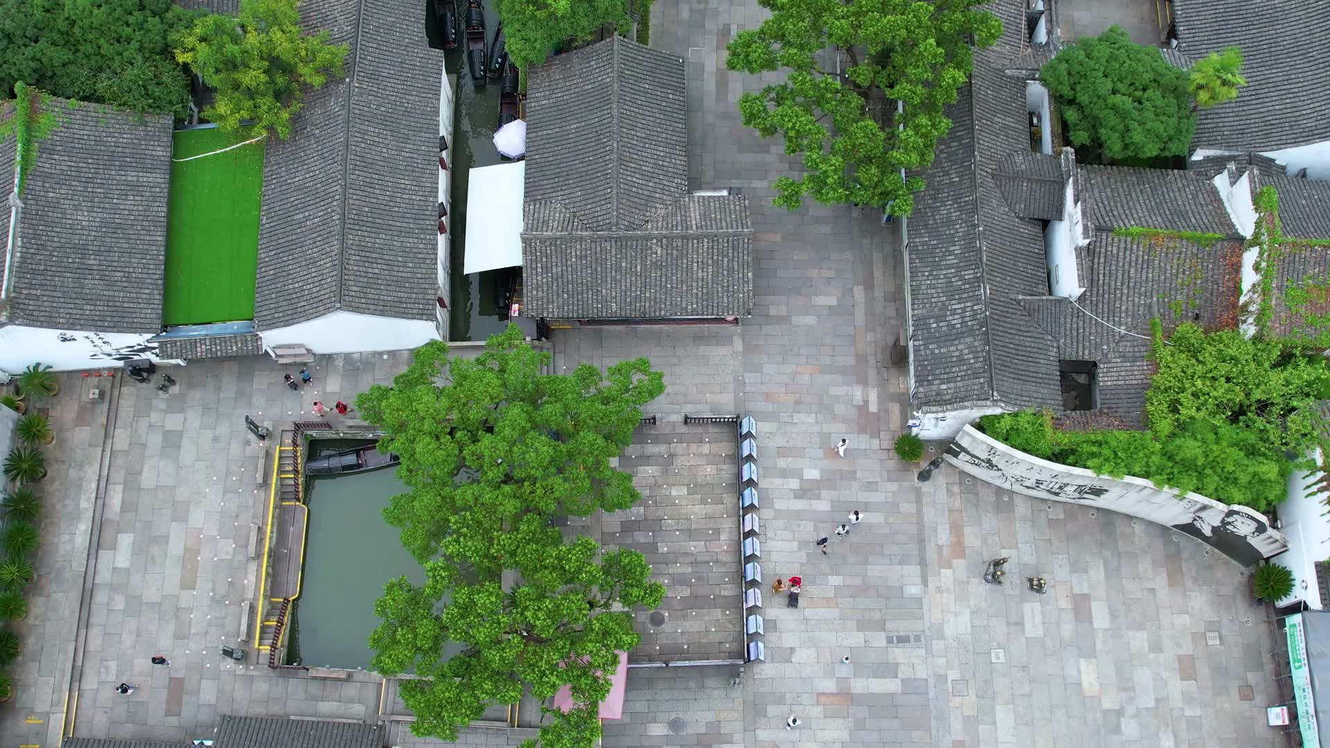 航拍浙江绍兴鲁迅故里建筑视频视频的预览图