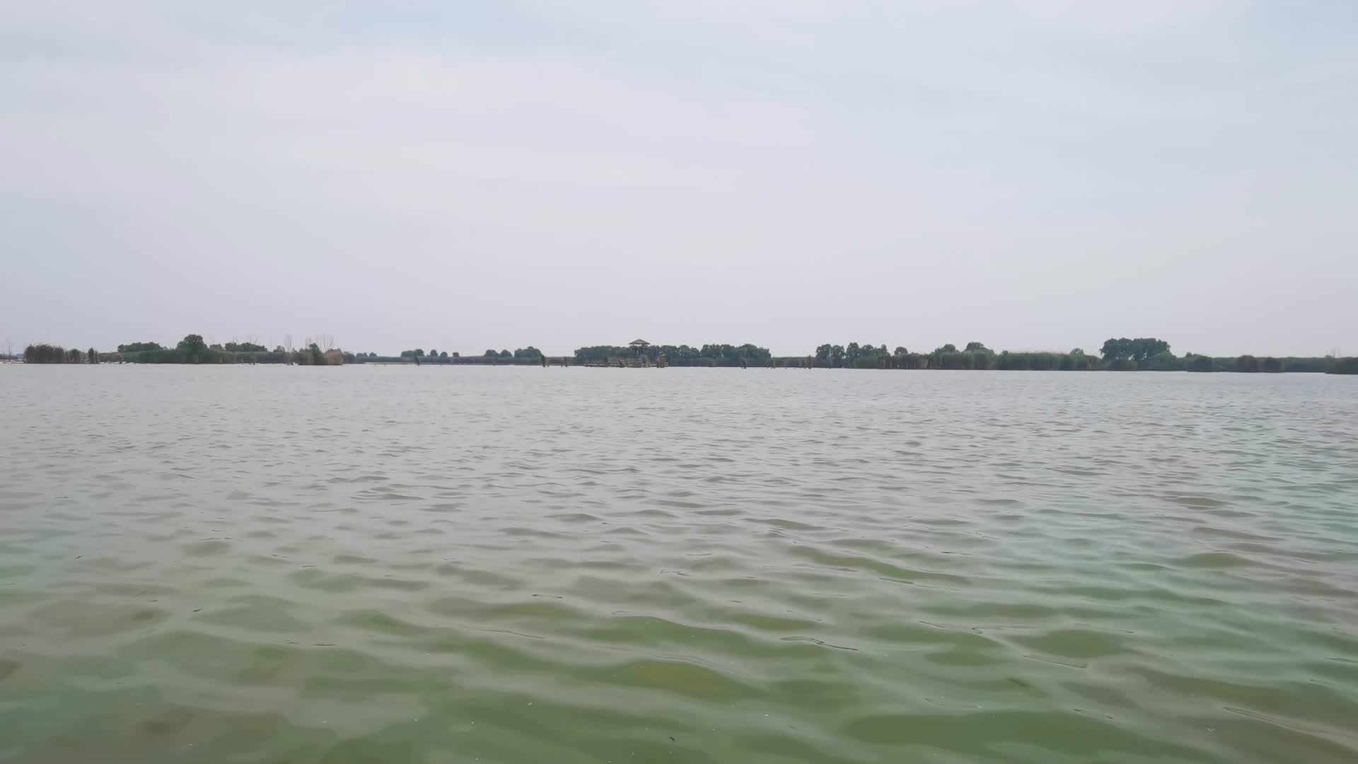 微风轻抚湖水波浪合肥巢湖视频的预览图