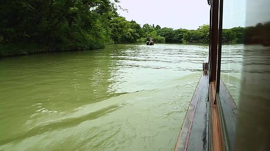 杭州西溪水路沿途水面风光景色视频的预览图